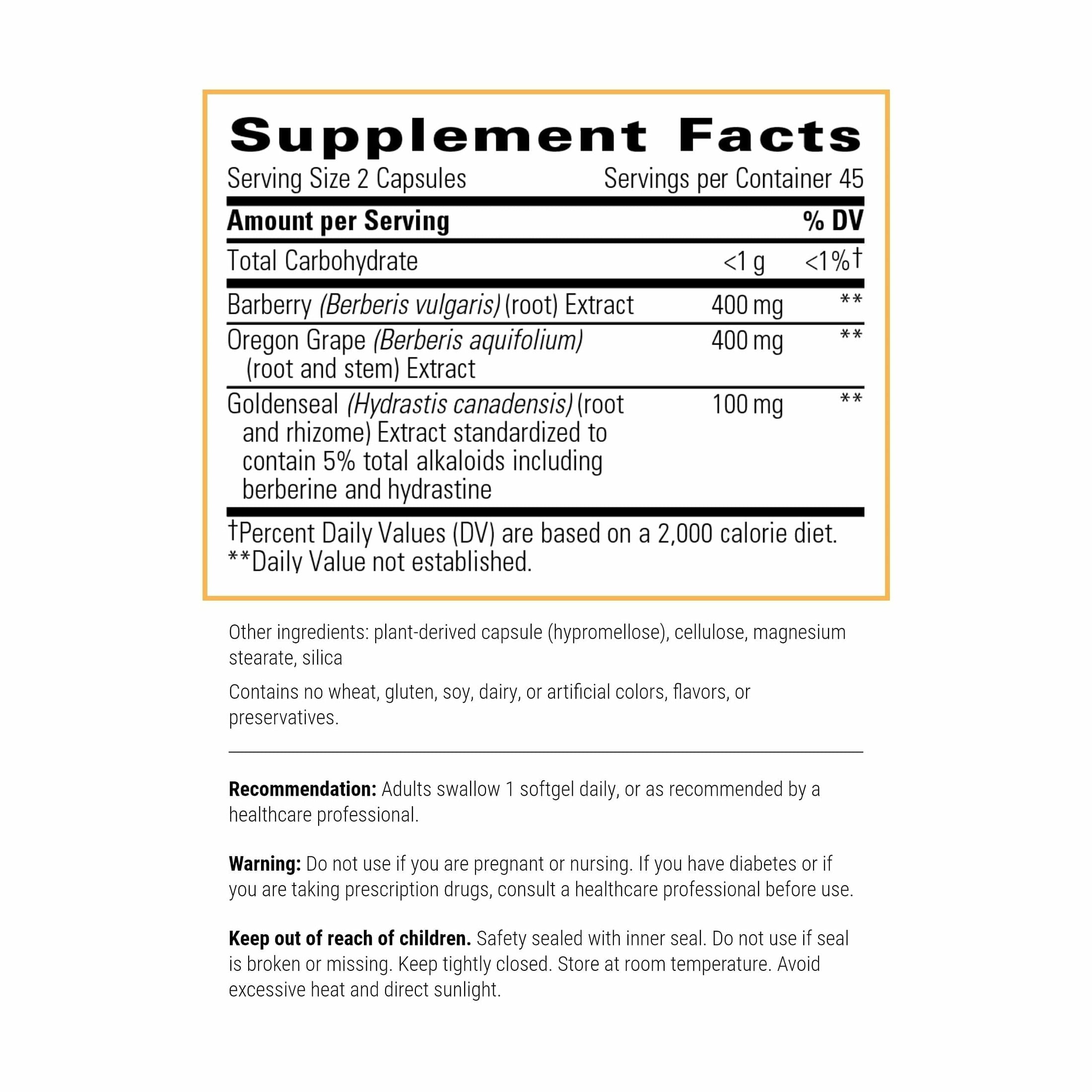 Integrative Therapeutics Berberine Complex, Gut Health Support,* 90 Capsules (45 Servings)