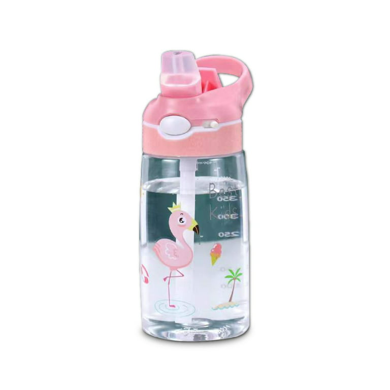 Cute Kids Water Bottle Fountain Drinking Bottle with Silicone Straw Handle  BPA Free Leakproof Drinking Cups for Toddlers Kids - AliExpress