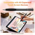 thumbnail image 5 of MEKO 2 Pack Disc Stylus Pen for for iPad iPhone Samsung Galaxy Touchscreen 2 in 1 Precision Stylus with Fiber Tip and Replacement Tips for Writing Drawing Scrolling, 5 of 7