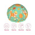 thumbnail image 5 of Kdxio Cute Shiba And Pumpkins Print Shower Cap for Women,Elastic and Reusable,Double Waterproof Layers Bathing Hat, 5 of 6