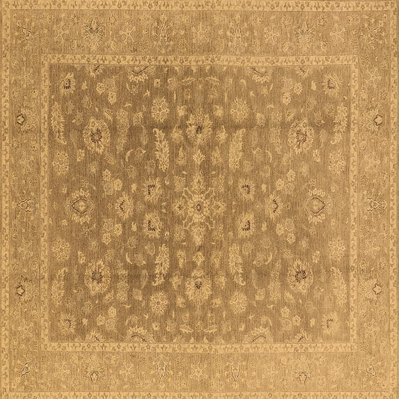 Ahgly Company Indoor Square Oriental Brown Traditional Area Rugs, 6' Square