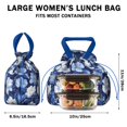 thumbnail image 5 of Pioneer Flower Drawstring Lunch Bag Women - Drawstring Lunch Bag Insulated for Work Office - Stain-Resistant Large Lunchbags for Women with Multi-Pockets, 5 of 6