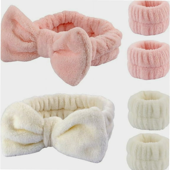 Wrist Towels for Washing Face spa Wristbands and Headband Microfiber Quick Dry Absorbent Wristbands for Girls Men Makeup 6PCS Arm Bands Set