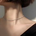 thumbnail image 3 of Collar brillante Chapado en plata para mujer, Gargantilla de cadena de cristal brillante, accesorios de joyería, regalo, 2022, 3 of 4