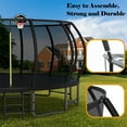 thumbnail image 5 of Mersco 16ft Trampoline for Kids Adults, Outdoor Pumpkin Trampoline with Enclosure Net, Basketball Hoop and Storage Bag,Black, 5 of 8