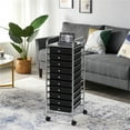 thumbnail image 6 of Topeakmart 10 Drawer Rolling Storage Cart Organizer with Lockable Wheels, Black, 6 of 14