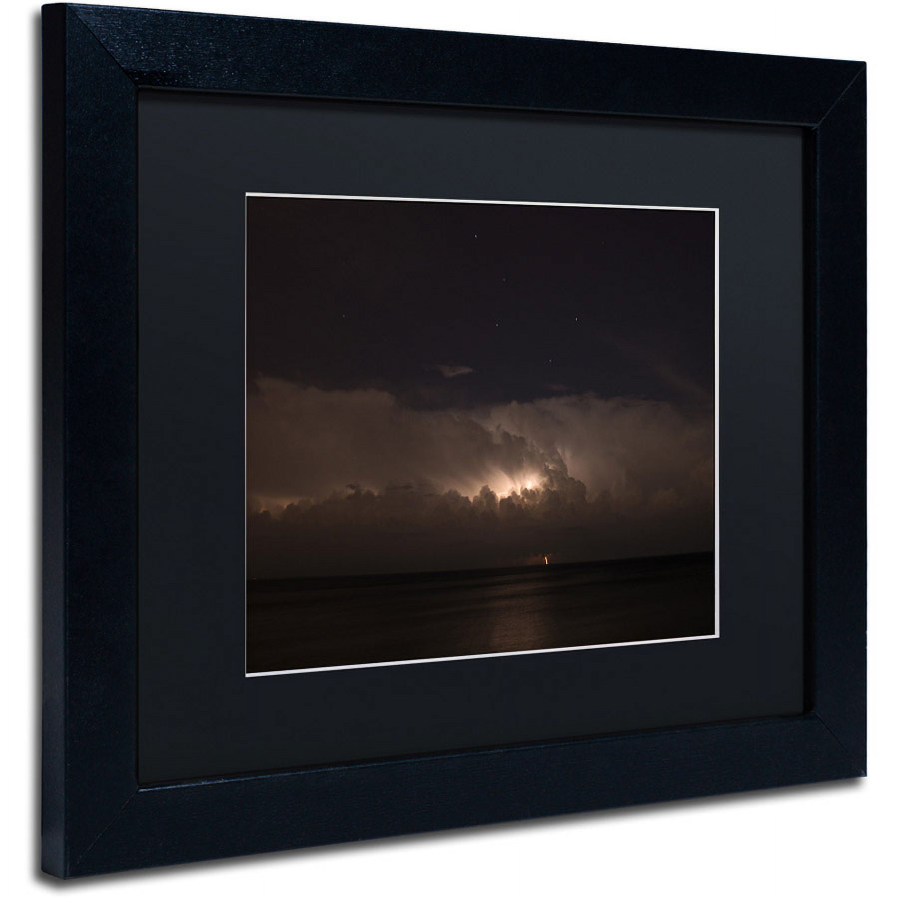 Trademark Fine Art "Big Dipper Thunderstorm" Canvas Art by Kurt Shaffer, Black Matte, Black Frame