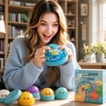 thumbnail image 4 of Dumpling Squishy Toys Squishy Dumpling Slow Rising Fidget Squeeze Stress Relief Cute Mini Food Simulation Desk Decor Party Favors for Kids Adults,Light Blue, 4 of 7
