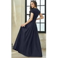 thumbnail image 4 of Vestido largo KOH KOH talla grande azul marino oscuro para mujer, 4 of 5