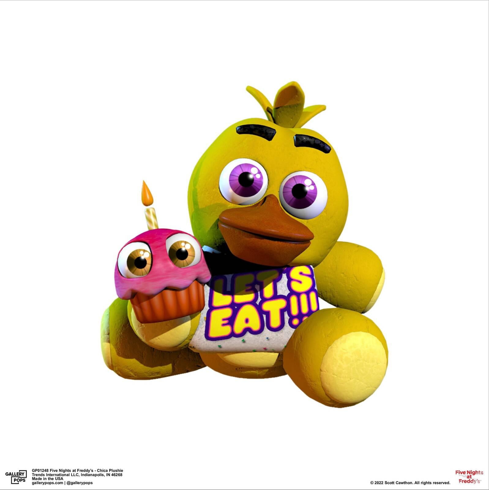 Gallery Pops Five Nights at Freddy's - Chica Plushie Canvas Wall Art, Unframed Version, 12" x 12"