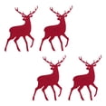 thumbnail image 1 of Yuarrent 4 Uds bolsa de cubiertos de Navidad de tela forma de Animal reutilizable lavable comedor decorativo de Navidad cuchara tenedor organizador Kits de decoración para fiestas Rojo Yuarrent HA069003-01, 1 of 6