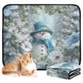 thumbnail image 2 of RMDQTR 2Pack Set of Medium and Large Pet Potty Pads Reusable Ultra-Absorbent Pet Training Pads Leak-Proof Pet Pads Snowman in The Frozen World, 2 of 7