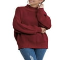 thumbnail image 1 of MesaSe Automne Hiver Femmes Col Roulé Pull à Manches Longues en Vrac Gros Pull en Tricot, 1 of 7