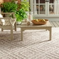 thumbnail image 2 of SAFAVIEH Martha Stewart Derren Diamond Indoor/Outdoor Area Rug, Light Beige/Brown, 6'7" x 6'7" Square, 2 of 11