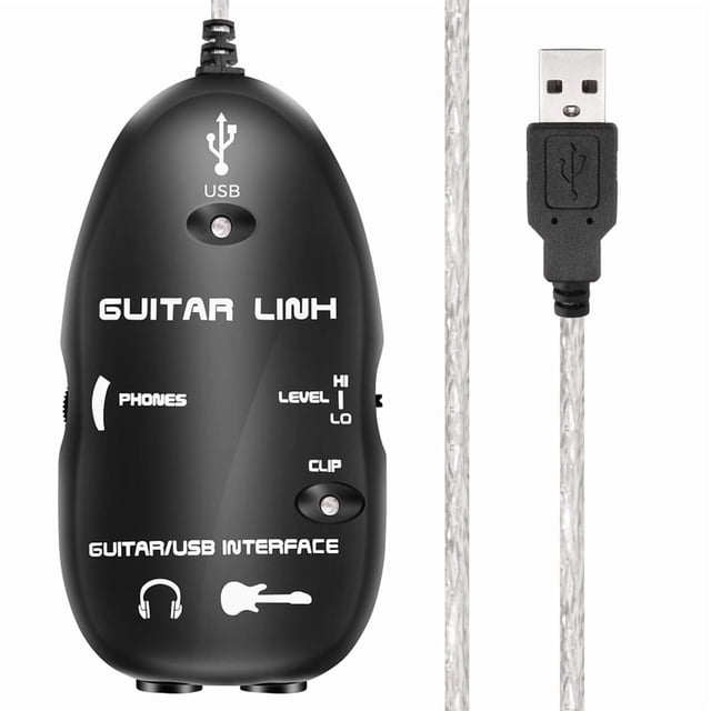 Guitarra A USB Interfaz Adaptador de Cable de Enlace / PC Grabacion CD Estudio Ordenador Portatil