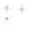thumbnail image 4 of Warehouse of Tiffany Perris 52-inch 5-Blade Chrome Lighted Ceiling Fans with 2-Tier Crystal Shade (Remote Controlled), 4 of 5