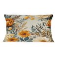 thumbnail image 2 of Designart "Harmony of Natural Botanicals in Orange and Green" Botanical Printed Throw Pillow, 2 of 5
