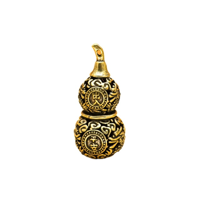 Qarigey Colgantes de latón con patrón de loto de calabaza, colgante dorado a prueba de decoloración, accesorio de joyería resistente, collar, regalo Accesorios de disfraces Patrón de nubes NO6 Qarigey AP016745-07