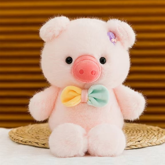 9.84-Inch Pink Plush Stuffed Animal - Realistic Soft Cute Doll Toy for Boys & Girls, Baby-Friendly Home Decor, Birthday & Christmas Gift Pink
