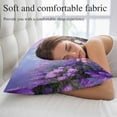 thumbnail image 5 of Purple Lavender Pillow Covers, Linen Long Throw Pillow Case, Spring Watercolor Country Wildflowers Holiday Pillow Protector Decorative Cushion Cover for Living Room/Bedroom 20" x 30", 5 of 8