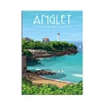 thumbnail image 3 of Eguzkilore, Anglet, Cartel de Bidart, Cartel de Biarritz, País Vasco, Costa, Puesta de sol, Paisaje de surf oceánico Cartel de viaje vintage, 3 of 5