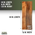 thumbnail image 2 of Restore Sunset Cedar Solid Wood Console Tabletop, 2 of 9