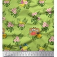 thumbnail image 1 of Soimoi Cotton Duck Fabric Suitcase,Floral & Leaves Tropical Decor Fabric Printed Yard 42 Inch Wide, 1 of 1