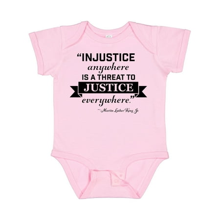 

Inktastic Injustice Anywhere is a Threat to Justice Everywhere- Martin Luther King Jr. Gift Baby Boy or Baby Girl Bodysuit