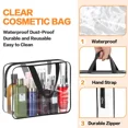 thumbnail image 6 of ELVY - 2Pcs Large Clear Makeup Cosmetic Toiletry Organizer Bag, Clear Plastic Tote Bags, 6 of 6