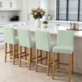 thumbnail image 3 of Sage Green Thin Lines Bar Stool Covers - Stretch Dining Chair Covers Set of 2, Modern Striped Minimalist Bar Chair Cover Removable Counter Stool Pub Chairs Slipcovers Protectors for Kitchen/Cafe, 3 of 9