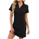thumbnail image 3 of TaTaai Turndown Collar Casual Fashion Sleepshirt, Women's Solid Color Short Sleeve Home Wear, Soft Elastic Fabric, Four Season Nightwear, Cold Hand Wash Option Gift, 3 of 9