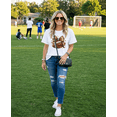thumbnail image 4 of Women's Cute Graphic Football T Shirt, Cute Football Graphic Tee, Football Shirt for Women, Game Day Shirt, Football Season Tee, Football Fan Gift, 4 of 5