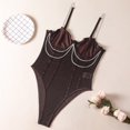 thumbnail image 2 of Gibobby Ropa interior mujer Liguero con Medias y Tanga Lingerie Set de Dormir Mujer Lenceria Mujer Talla Grande Mujer Sexy Bralette y Tanga Pijamas en Pareja(Café, M), 2 of 5