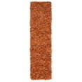 thumbnail image 2 of Safavieh Leather Dimitri Solid Shag Runner Rug, Orange, 2'3" x 9', 2 of 8