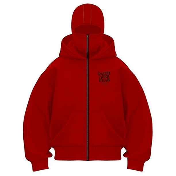 MHFRRA Sudadera con Capucha Elegante para Uso Casual y Actividades Al Aire Libre, para Uso Diario y Capas Cómodas Rojo