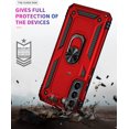 thumbnail image 2 of Entronix for Samsung Galaxy S22 Plus Heavy Duty Case with Rotating Ring Military Grade Protection with Shockproof Kickstand Cover for S22 Plus 5G 6.6 inch (Red), 2 of 7
