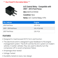 thumbnail image 2 of A/C Control Relay - Compatible with 2007 - 2012 Ford Focus 2008 2009 2010 2011, 2 of 2