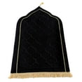 thumbnail image 2 of Islamic Prayer Rug Home Embossing Soft Worship Kneel Thick Prayer Carpet Mat black, 2 of 8