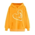 thumbnail image 2 of Jsaierl Womens Hoodies Cute Heart Graphic Hoodies Sweatshirts Lightweight Sweaters Workout Long Sleeve Top Hoodie Womens Hoodies Under $20, 2 of 5