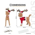 thumbnail image 2 of Sunjoy 34 Inch Christmas Lighted Fabric Dog, 3D Tinsel Santa Dog Outdoor Garden Yard Lawn Festive Holiday Decoration with Lights for Indoor & Outdoor, 2 of 7