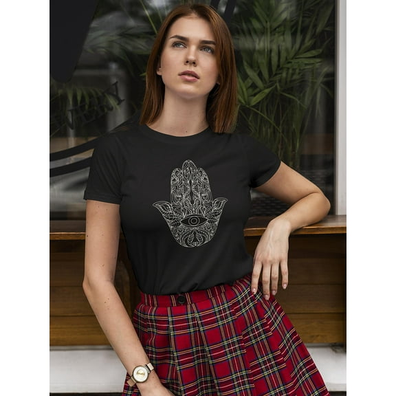 Hamsa Hand Cool Design T-Shirt Women -Image by Shutterstock, Female XX-Large