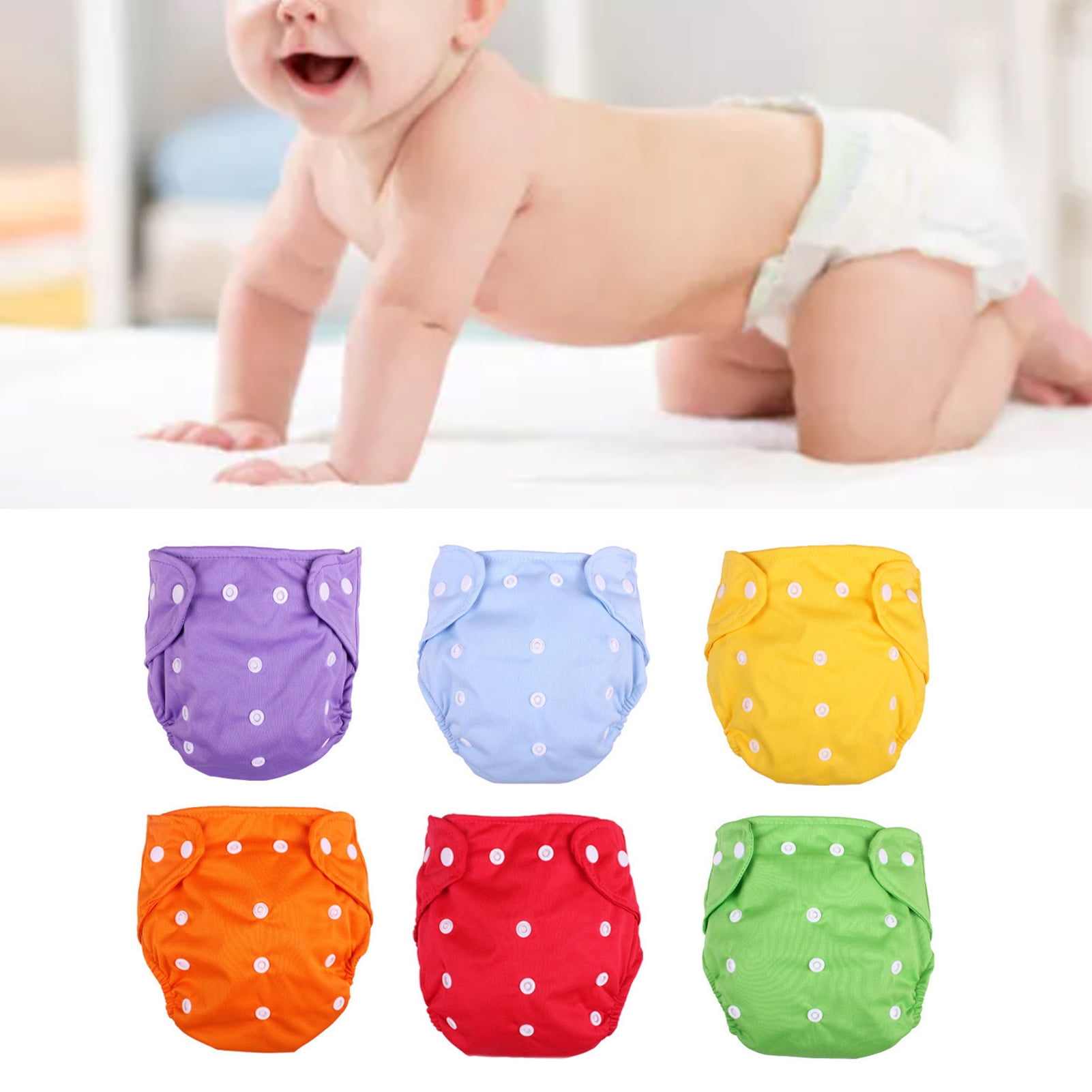 Adjustable Reusable Diapers Perfect Fit Leak-Proof Comfort