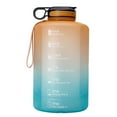 thumbnail image 1 of Greeniant Botella de agua motivacional de 3,78 l con marcador de tiempo, jarras de galón de plástico con pajita, contenedor de almacenamiento para Ropa Deportiva, Zapatos naranja verde Greeniant OD019764-01B, 1 of 6