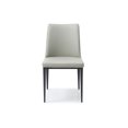 thumbnail image 2 of Whiteline Modern Living Carrie Dining Chair Light Grey Faux Leather and Steel Sanded Black coated base frame, Set of 2, 2 of 3