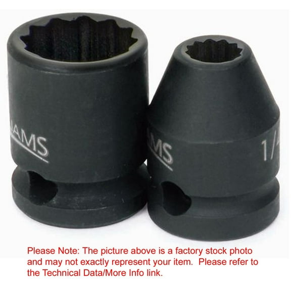 Williams 3/8" Drive, 7/8" SAE Socket, 6 Points, 3/8" D,6Pt,7/8 JHWB-628