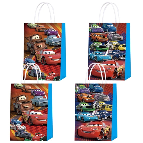 20 PCS Cars Party Gift Bags Kraft Paper Goodie Bags for Birthday Party Decorations