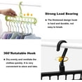 thumbnail image 4 of 4 Pack Magic Space Saving Clothes Hangers Multifunctional Smart Closet Organizer Premium Wardrobe Clothing Cascading Hanger 9 Slots, Innovative Design for Heavy Clothes,Shirts Pants Dresses (Gray), 4 of 8