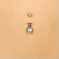 thumbnail image 5 of QQTDFG 1/2Pcs Stainless Steel Belly Button Rings Crystal Navel Piercing Barbell 10-12mm-With Crystal (1 Pc)-1.6mm(14g)*12mm, 5 of 9