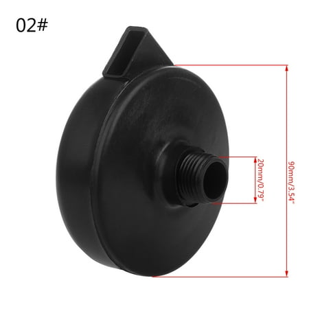 

16/20mm Black Plastic Male Threaded Exhaust Noise Muffler Air Filter Silencer Co