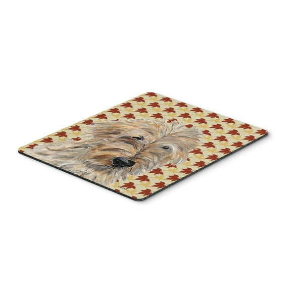 "Golden Doodle 2 Fall Leaves Mouse Pad Hot Pad or Trivet"